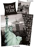 Herding 485916050 Bettwäsche New York Liberty , 80 x 80 und 135 x 200 cm, Microfaser