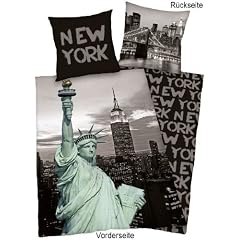Herding 485916050412 Bettw�sche New York Liberty, Kopfkissenbezug: 80 80 cm, Bettbezug: 135 200 cm, Microfaser