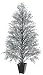 44" Potted Silver & Black Glittered Berry Christmas Tree