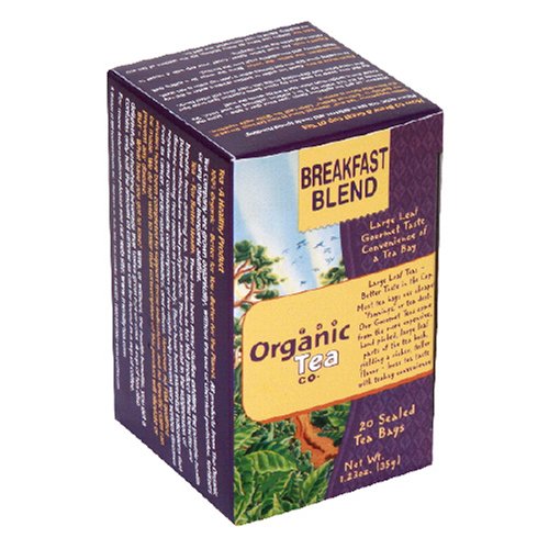 The Organic Tea Co., Organic Tea, Breakfast Blend, Tea Bags (20-Count Bags) (Pack of 6) by The Organic Coffee Co.