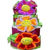 Flower Power Baby Girl Diaper Cake Gift Tower by 