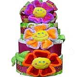 Flower Power Baby Girl Diaper Cake Gift Tower