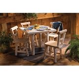 Rustic Natural Cedar 225 Solid Seat Dining Chair by Rustic Natural Cedar