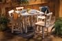 Rustic Natural Cedar 225 Solid Seat Dining Chair