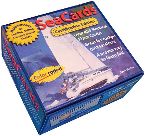 Sea Cards - New Certification Edition: Learn & Review Your Sailing Knowledge with 450+ Color-Coded Nautical Flash Cards (All skill levels, beginning to advanced) Free upgrade offer!
