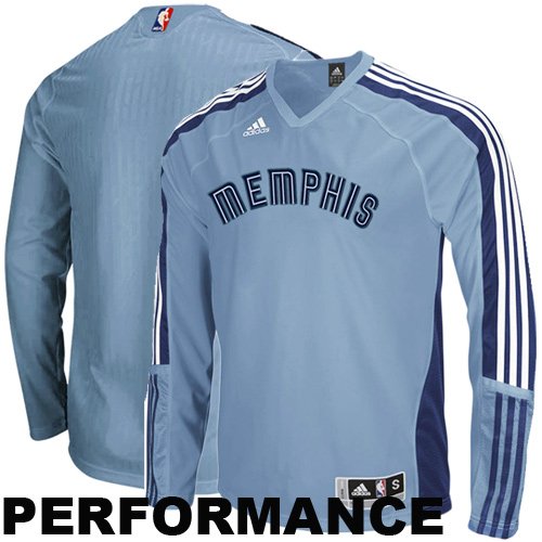 Adidas Memphis Grizzlies On-Court Long Sleeve Shooting Shirt Large