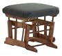 Dutailier Ultramotion Matching Ottoman, Evergreen Striped Velvet