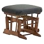 Dutailier Ultramotion Matching Ottoman, Evergreen Striped Velvet