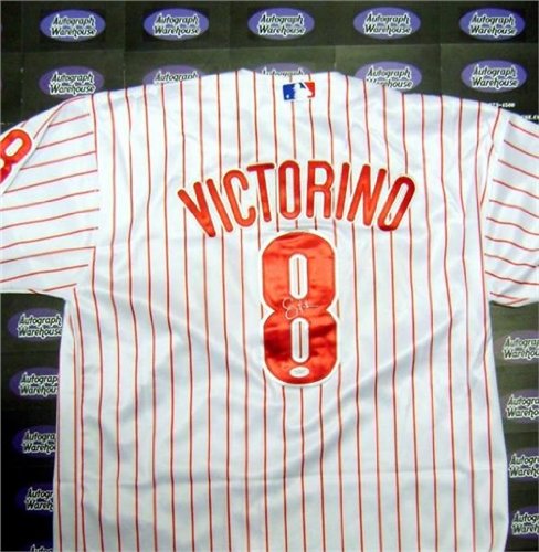 Shane Victorino Autographed/Hand Signed Baseball Jersey (Philadelphia Phillies) JSA