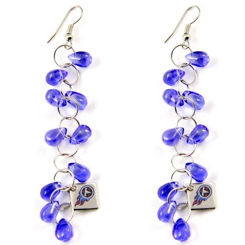 Touch by Alyssa Milano Tennessee Titans Blue Beaded Drop Earrings