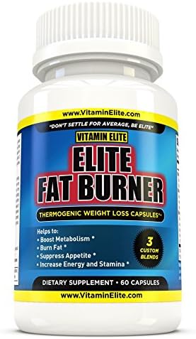 Elite Fat Burner Thermogenic Weight Loss Capsules - Increase Energy, Suppress Appetite, Burn Fat & Lose Weight. 60 Liquid Capsules