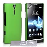 Yousave Accessories SE-HA01-Z070 Coque + Film de Protection + Tissu de Polissage Micro Fibre pour Sony Ericsson Xperia S LT26i Vertpar Yousave Accessories