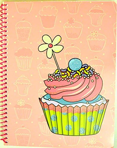 Girls Only 1-subject Wirebound Notebook, 80 Sheets, Perforated, Wide Rule, 10.5 X 8 Inches, 1 Notebook Cupcake