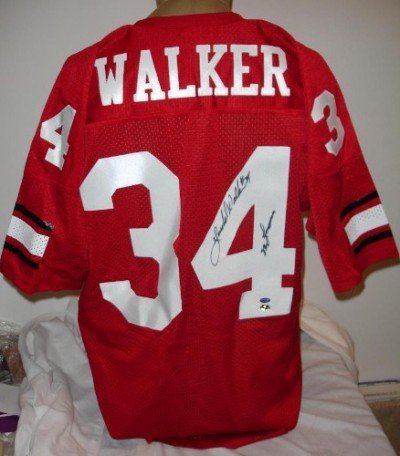 Herschel Walker Autographed/Hand Signed Georgia Bulldogs Russell Jersey with 82 Heisman Inscription