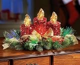 Red Glitter Candles Lighted Centerpiece Decoration By Collections Etc