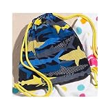 Printed Cotton Velour Beach Towel With Backpack Modern Shark Camo