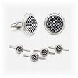 Onyx and MOP Checker Step Stud Set