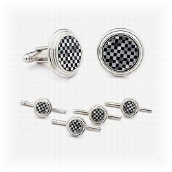Onyx and MOP Checker Step Stud Set