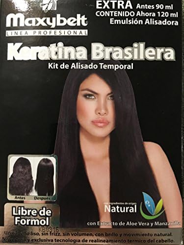 Keratina Brasilera Kit Alizado Temporal Libre de Formol 120 ml