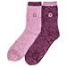 Noble Mount Feather Fuzzy Socks for Women (2-Pairs) - Anti-Slip Warm Socks for Women