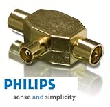 Philips Coax TV Splitter Gold Plated