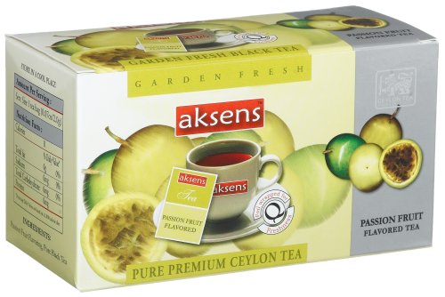 Aksens Pure Premium Ceylon Tea, Passion Fruit, 25-Count Teabags, 1.7-Ounce Boxes (Pack of... by Akens