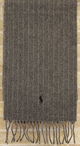 (ラルフローレン) Ralph Laurenピンストライプ ド ダブルフェイス ド スカーフ イタリア製 マフラー ヘザー pinstriped double-faced scarf 並行輸入品