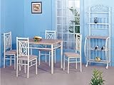 IMAGE OF Nice Ivory Metal Made: 5pc of Dinette Set Table