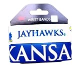 Kansas Jayhawks Rubber Wrist Band (Set of 2) NCAA