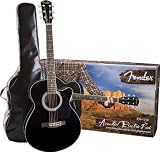 Fender FA-130 Acoustic-Electric Guitar Pack, Black