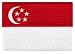 Singapore Flag Embroidered Patch Singaporean Iron-On National Emblem