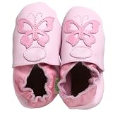 ShooFoo Infant Butterfly Baby Soft Sole Shoe,Light Pink,Small (US Infant 0-6 Months)