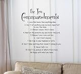 The 10 Commandments Vinyl wall art Inspirational quotes and saying home decor decal sticker