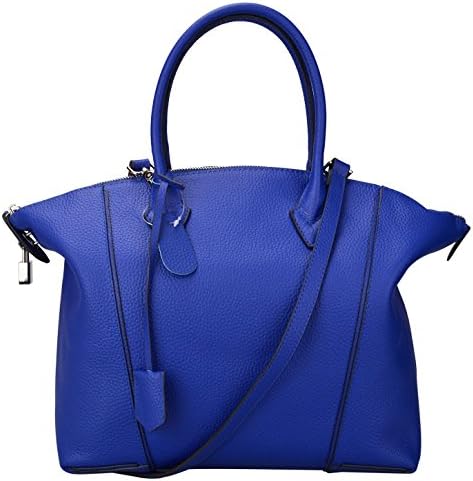Fatteen Cat Women's Leather Top Handle Handbags (Blue)