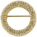 Jewelry : Round Gold Plated Wreath Pin