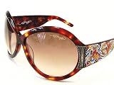 ED HARDY EHS002 EHS 002 Tortoise Swarovski Vintage Tattoo Sunglasses
