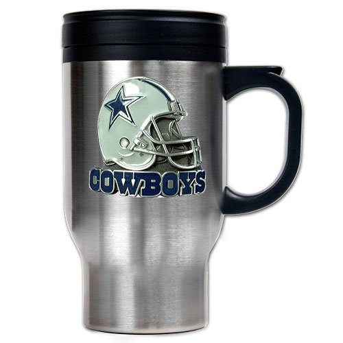 Great American Products Dallas Cowboys NFL 16oz Stainless Steel Travel Mug - Helmet Logo