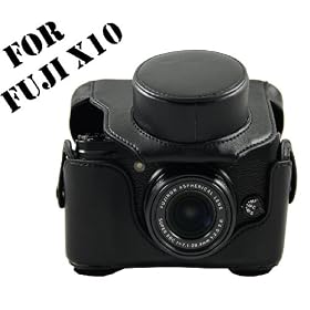 MegaGear Fujifilm FinePix X10 EVER READY Leather Case Bag - Black