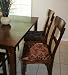 Set of 2 Bronze with Black Velvet Flowers Chair Cushion Covers with Zipper 17.72