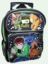 Ben 10 Ten Alien Force Large Rolling Backpack Bag Tote