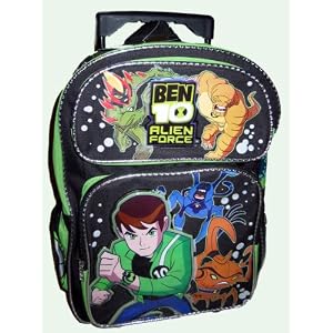 Buy Ben 10 Alien Force KIDS Rolling Backpack Bag Tote 12 by Cartoon Network