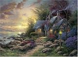 Thomas Kinkade - Sonnenuntergang am Meer, 6000 Teile Puzzle - 