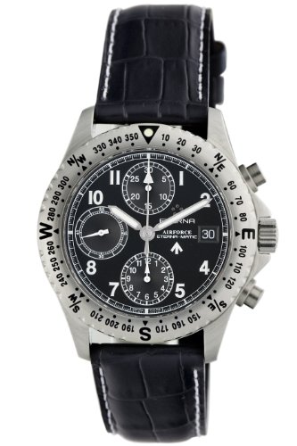Eterna Men’s 8418.41.40.1106 Airforce Automatic Chronograph Bidirectional Bezel Watch