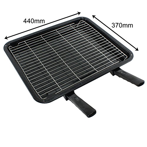 SPARES2GO Extra Large Grill Pan Rack & Dual Detachable Handles for Neff