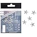 5 Starfish Silver Rhinestones Nail Art Decorations Crystals Jewels Gems By VAGA®