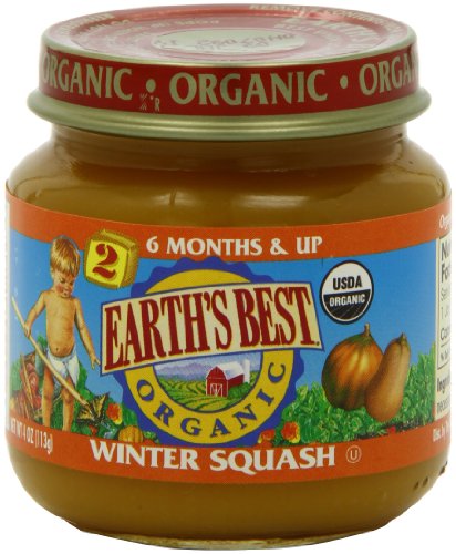 Earth's Best Organic 2nd Winter Squash, 4 Ounce Jars (Pack of 12)