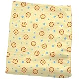 i Play Itsy Bitsy Organic Cotton Knit Receiving Blanket, Blue Lion/Blue Stripe