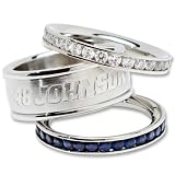 Jimmie Johnson Logo Crystal Stacked Ring Set