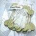 DOOXOO Handmade Glittery Gold Valentine/Love Heart Cupcake Toppers Set of 36