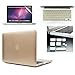 Applefuns(TM) 4IN1 Kit Hard Shell Case + Keyboard Cover + Screen Protector + Dust Plug for Macbook Pro 13 inch with Retina Display A1425 A1502 (Metallic Gold)